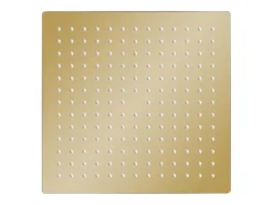 Chuveiro de teto em aço inoxidável 25 x 25 cm quadrado acabamento dourado 02_0002091