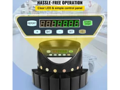Classificadora Automática SucceBuy de Moedas de Euros, 220 V / 50 Hz, Classificador de Moedas Aproximadamente 300 Moedas / Min, com 8 Caixas de Coleta