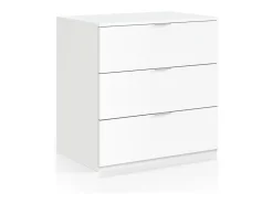 Cómoda 3 gavetas aglomerado branco 80x70x38cm