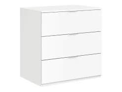 Cómoda 3 gavetas aglomerado branco 80x70x38cm