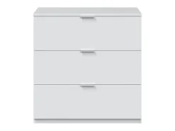 Cómoda 3 gavetas aglomerado branco 80x70x38cm