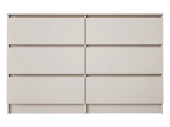Cômoda: 6 gavetas, caxemira, 120 x 39 x 79 cm