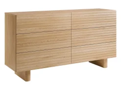 Cômoda 6 gavetas em MDF e na cor natural - LUDIMA