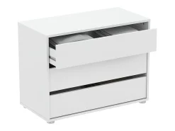 Cômoda Blockty Bedroom 3 Gavetas Branco Fosco 79,6x58,1x39,6 cm