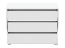 Cômoda Blockty Bedroom 3 Gavetas Branco Fosco 79,6x58,1x39,6 cm