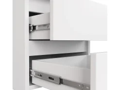 Cômoda Branca Kom-Bia com 4 Gavetas, 40x74x35 cm, Frente Fosco, P. Laminada