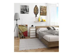 Cômoda CL4 com 4 Gavetas em Carvalho Sonoma e Branco - 40x74x35 cm