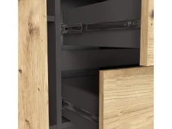 Cômoda Clássica Grafite/Dália Artisan com 3 Gavetas e 2 Portas