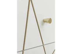 Cómoda com 3 gavetas e 1 porta lacada a branco