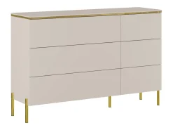 Cômoda com 6 gavetas em bege e dourado - VUKIA de Pascal Morabito