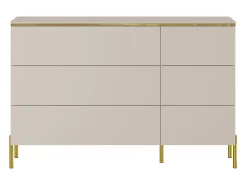 Cômoda com 6 gavetas em bege e dourado - VUKIA de Pascal Morabito
