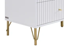 Cómoda com 6 gavetas em MDF de cor branca - LUREO
