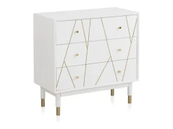 Cómoda com 3 gavetas lacada a branco