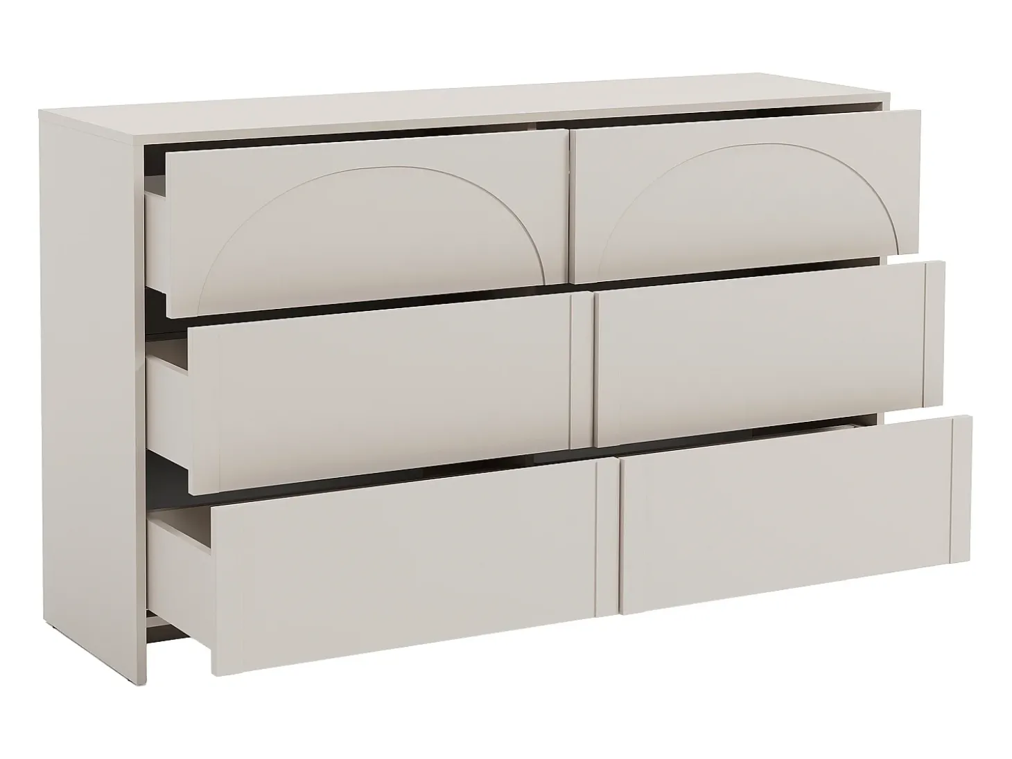 Cômoda com 6 gavetas mdf bege - NALYRA de Maison Céphy