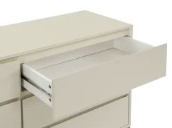 Cómoda com 6 gavetas MDF e metal bege e dourado - KORASA de Pascal Morabito