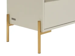 Cómoda com 6 gavetas MDF e metal bege e dourado - KORASA de Pascal Morabito