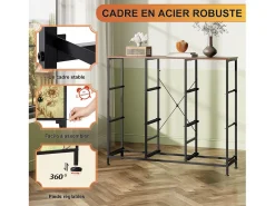 Cómoda de 100 cm - com 9 gavetas de arrumação e puxadores pretos, Padrão vintage - Verde