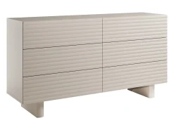 Cômoda de 6 gavetas em MDF bege - LUDIMA