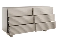 Cômoda de 6 gavetas em MDF bege - LUDIMA