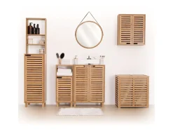 Cômoda de banheiro Sicela marrom natural 4 gavetas 40x98 cm