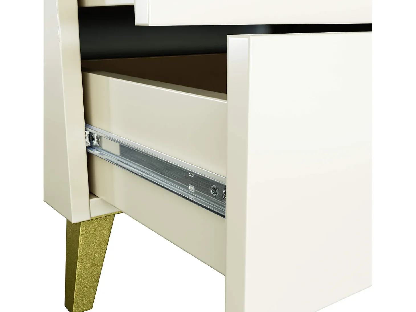 Cômoda de Gavetas MOBI K-04 - Acabamento em Ouro Kashmir, 4 Gavetas, Montagem Fácil