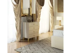 Cômoda de Gavetas MOBI K-04 - Acabamento em Ouro Kashmir, 4 Gavetas, Montagem Fácil