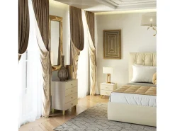 Cômoda de Gavetas MOBI K-04 - Acabamento em Ouro Kashmir, 4 Gavetas, Montagem Fácil