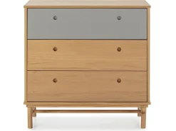 Cômoda de Noite Magnus 3 gavetas, Madeira Maciça, 80 cm (Largura) 40 cm (Profundidade) 82 cm (Altura)