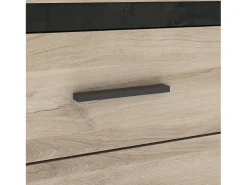 Cômoda de quarto estilo industrial Urano 129x77x42 cm