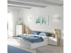 Cômoda de quarto estilo industrial Urano 129x77x42 cm