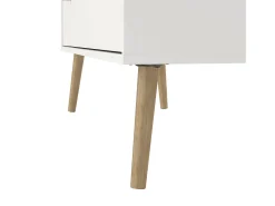 Cómoda Dromol, Cómoda multiusos, Cómoda de quarto, Armário com gavetas, 99x39 h82 cm, Branco