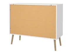 Cómoda Dromol, Cómoda multiusos, Cómoda de quarto, Armário com gavetas, 99x39 h82 cm, Branco