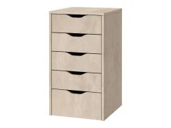 Cômoda Eko com 5 gavetas em carvalho Aurora, móveis de escritório, 71x40x43 cm