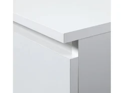 Cômoda Elegante K100 - 2 Portas & 3 Gavetas, Branco Matte