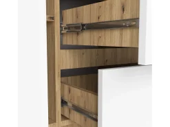 Cômoda Elegante K100 Artisan/Bluetooth - Estilo Clássico, 2 Portas, 3 Gavetas, Montagem DIY