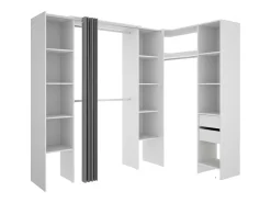 Cômoda extensível L164/234 cm Branca e cinza DORIAN