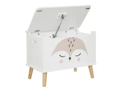 Cômoda Infantil Fox Douceur com Arrumação Aberta Branco e Carvalho 53 cm