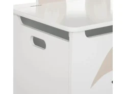 Cômoda Infantil Fox Douceur com Arrumação Aberta Branco e Carvalho 53 cm