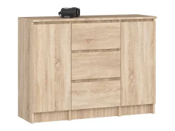 Cômoda K100 Carvalho de Sonoma 2 Portas 3 Gavetas 101x76x35 cm