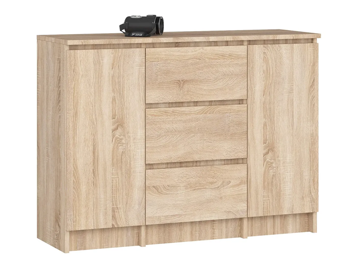 Cômoda K100 Carvalho de Sonoma 2 Portas 3 Gavetas 101x76x35 cm