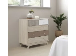 Cômoda Maia 5 gavetas multicoloridas