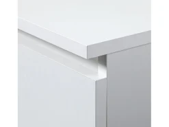 Cômoda Moderna 100cm 6 Gavetas Branca Laminada