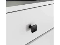 Cômoda Moderna MOBI K-04, Branco e Preto, 4 Gavetas, 60x73x37 cm