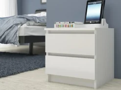 Cômoda Noc-Bia K60 2 Gavetas Branca - Moderna e Funcional 60x55x40cm