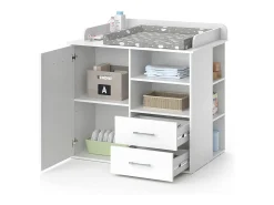 Cómoda para mudar de roupa branco 113x45x100 lea