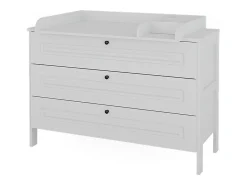 Cómoda para mudar de roupa branco 133x70x98.4 ajaton