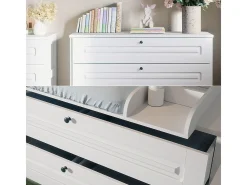 Cómoda para mudar de roupa branco 133x70x98.4 ajaton