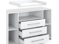 Cómoda para mudar de roupa branco 143x70x100 oskar