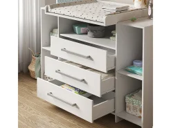 Cómoda para mudar de roupa branco 143x70x100 oskar