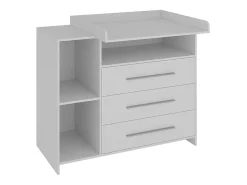 Cómoda para mudar de roupa branco 110x53x93.5 paula